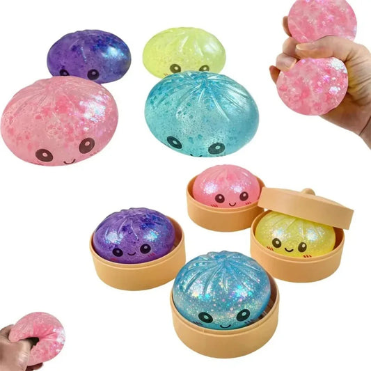 Gold Glitter Dumpling Stress Ball