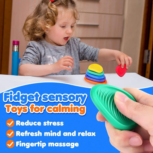 Textured Silicone Sensory Stones