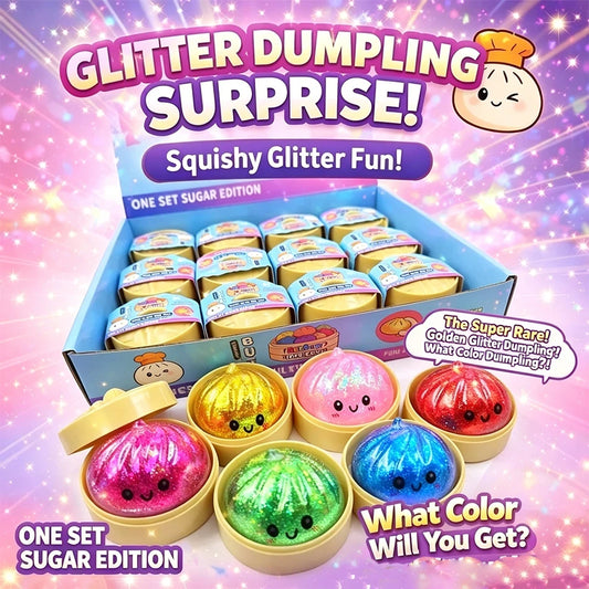 Gold Glitter Dumpling Stress Ball